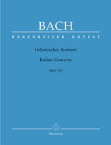 Italian Concerto in F Major, BWV971 piano sheet music cover